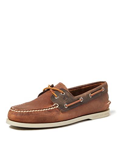 Sperry Men's Authentic Original 2-Eye Boat Shoe, Sonora/Riverboat, 14 M US
