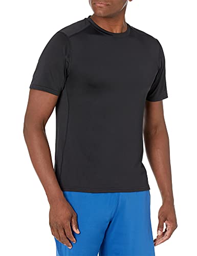 Amazon Essentials Men's Tech Stretch Short-Sleeve T-Shirt, Black, Medium