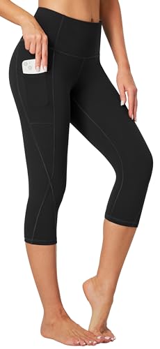 Heathyoga Capri Leggings for Women High Waisted Capri Leggings with Pockets for Women Yoga Pants with Pockets for Women