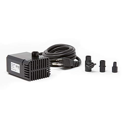 Beckett Corporation 7202610 GPH Submersible Auto-Shutoff Small Pump for Indoor/Outdoor Ponds, Fountains, Water Gardens, Maximum Flow of 160 Gallons Per Hour, Black