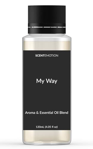 Scentemotion Hotel Scents My Way 120mL Essential Oil Scent for Diffusers - Lemon, Comforting Sandalwood, Warm Cedarwood & Iris - Oil Blends for Aromatherapy - Home Luxury & Hotel Scent Collection