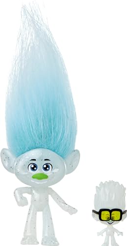 Mattel DreamWorks Trolls Band Together Guy Diamond Small Doll with Removable Outfit, Plush Hair & Tiny Diamond Figure