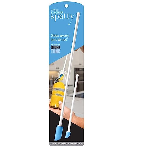 Spatty Daddy Kitchen Spatula Set (6 and 12 Inch Blue) Shark Tank Mom Made to Scrape Last Drop From Jars, Ketchup, Icing, Peanut Butter, Spreading or Mixing Gifts for Cooks, Grandma, Stocking Stuffers