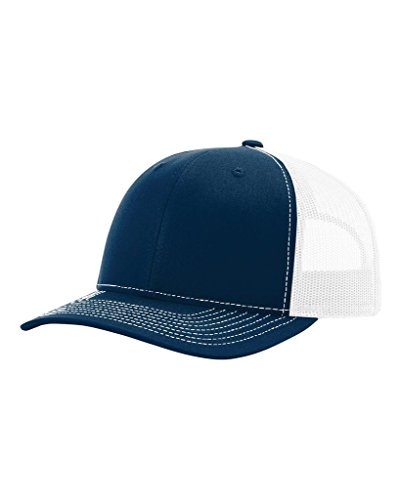RICHARDSON Navy/White 112 Mesh Back Trucker Cap Snapback Hat