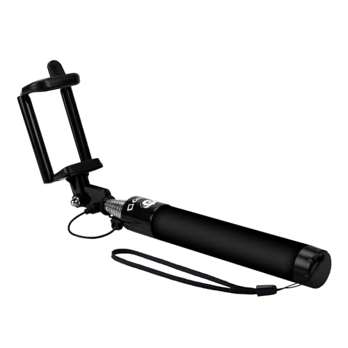 Cellet Extendable Self Portrait Selfie Handheld Monopod with Aux Cable for Smartphones - Black