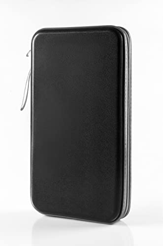 UYYE Auto Car CD case，72 Capacity Plastic CD/DVD Protective Case Storage Organizer，Portable CD/VCD/DVD Storage Case，Car Interior Accessories with Hard Plastic Protective Holder for CD Storage（Black）