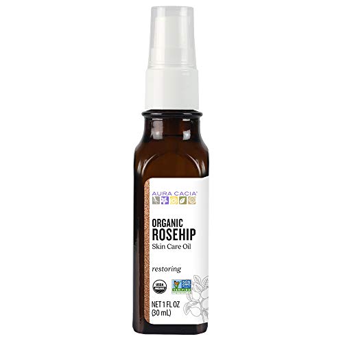 Aura Cacia - Organic Rosehip Oil | Certified Organic & Non-GMO Project Verified Skin Care | 1 fl. oz.
