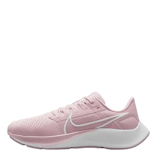 NIKE Women's WMNS AIR ZOOM PEGASUS 38 Running Shoe, Champagne White Barely Rose Arctic Pink, 9