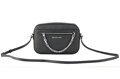 Michael Kors Jet Set East West Chain Crossbody Black & Silver