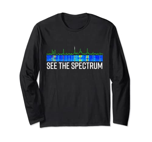 See the Spectrum Analyzer Waterfall Display Funny HAM Radio Long Sleeve T-Shirt