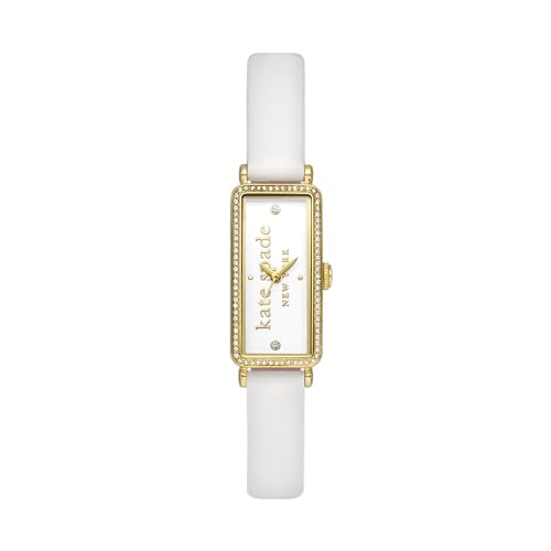 Kate Spade New York Women's Rosedale Three-Hand White Leather Watch, Color: White (Model: KSW1818)