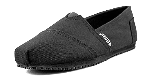 Laforst Dale 3312 Womens Sunbrella Slip Resistant Waitress Server Slip On Flat Black 8