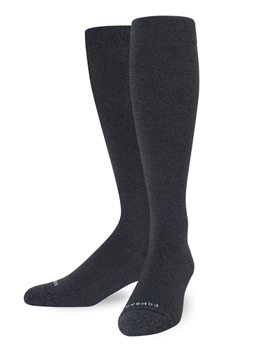 Comrad Knee High Compression Socks for Multipurpose Wear (Heather Charcoal, Medium) - Premium Support Socks are Thin & Breathable for Pregnancy, Nurses, Athletes, and More - Men & Women