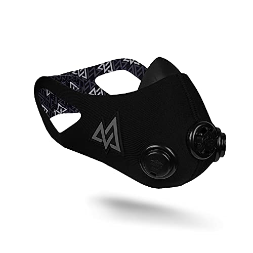 TRAININGMASK - 2.0 Multi Patened with Clincal Studies - Elevation Training Mask, High Altitude Workout Endurance Mask, Running Mask, Breathing Mask (Medium, Blackout)