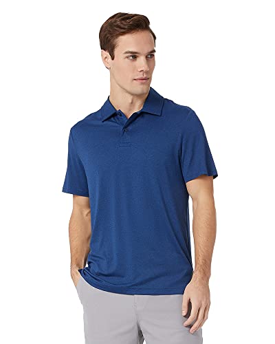 32 Degrees Men's Cool Classic Polo| Slim Fit | Moisture Wicking | 4-Way Stretch |Golf | Tennis, Royal Blue Heather, Large