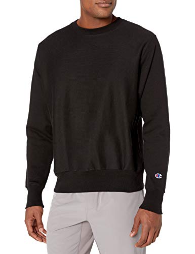 Champion Men's Reverse Weave Sweatshirt, Black, XL
