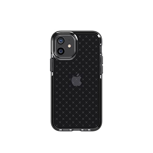 tech21 Evo Check Phone Case for Apple iPhone 12 and 12 Pro 5G with 12 ft Drop Protection, Smokey/Black