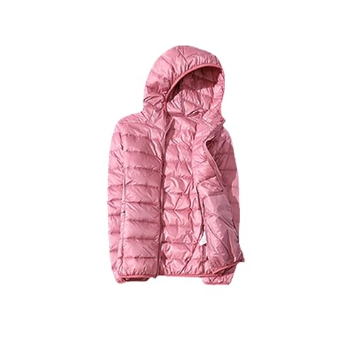 Ultra-Light Plus Size Thin Down Jacket Women Autumn Winter Slim Short Hooded Warm White Duck Down Coat Pink Hooded 5XL