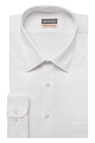 Van Heusen Men's Fit Dress Shirt Stain Shield Stretch (Big and Tall), White, 19' Neck 34'-35' Sleeve
