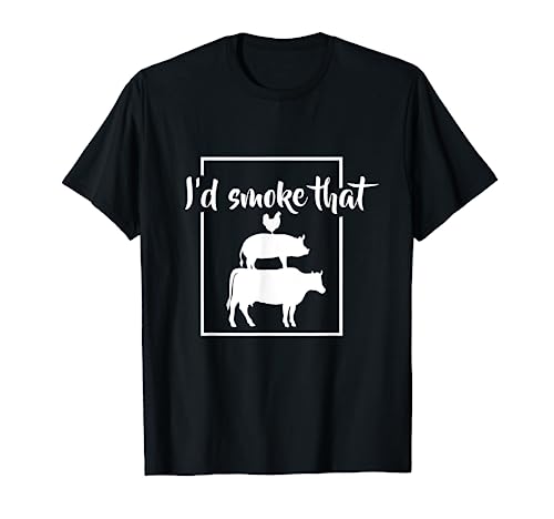 Funny BBQ I'd Smoke That Meat Pitmaster T-Shirt