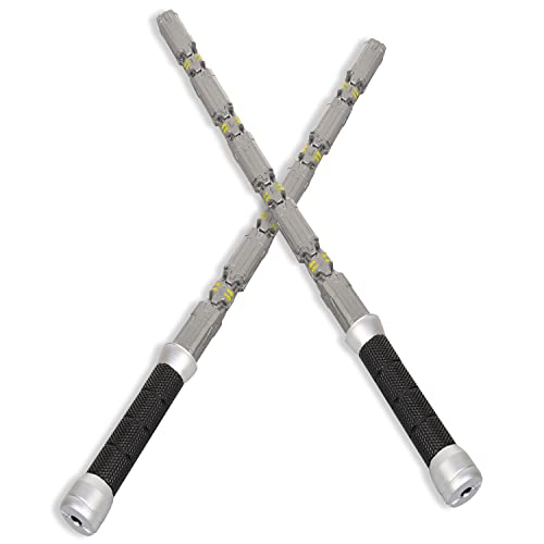 HugOutdoor 2Pcs 20inch Superhero Cosplay Widow Weapons Movie Props Halloween Costume Accessories Pu Foam Toys Silver White