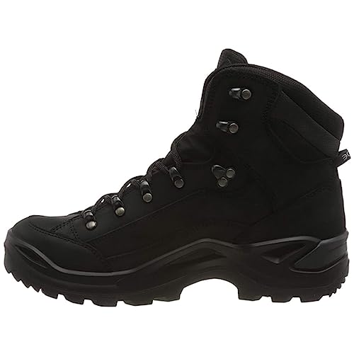 LOWA Men's Renegade GTX Mid Hiking Boot, Deep Black, 10 M US