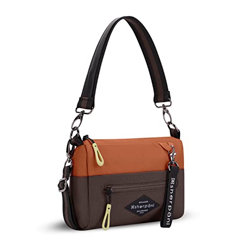 Sherpani Skye, Small Crossbody Purse, Nylon Crossbody Bag, Lightweight Cross Body Bag, Shoulder Bag, Purses for Women, Travel Bag, RFID Protection (Clay)