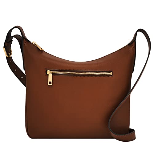 Fossil Women's Cecilia Leather Large Crossbody Purse Handbag, Medium Brown (Model: ZB1888200)