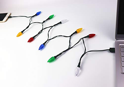 Cewuidy LED Christmas Lights Charging Cable,USB and Bulb Charger,50inch 10led Multicolor Available with Phone11,11Pro,11Pro Max,12,12Pro,12Pro Max,13,13Pro,13Pro Max,14,14Pro,14Pro Max etc (1pcs)