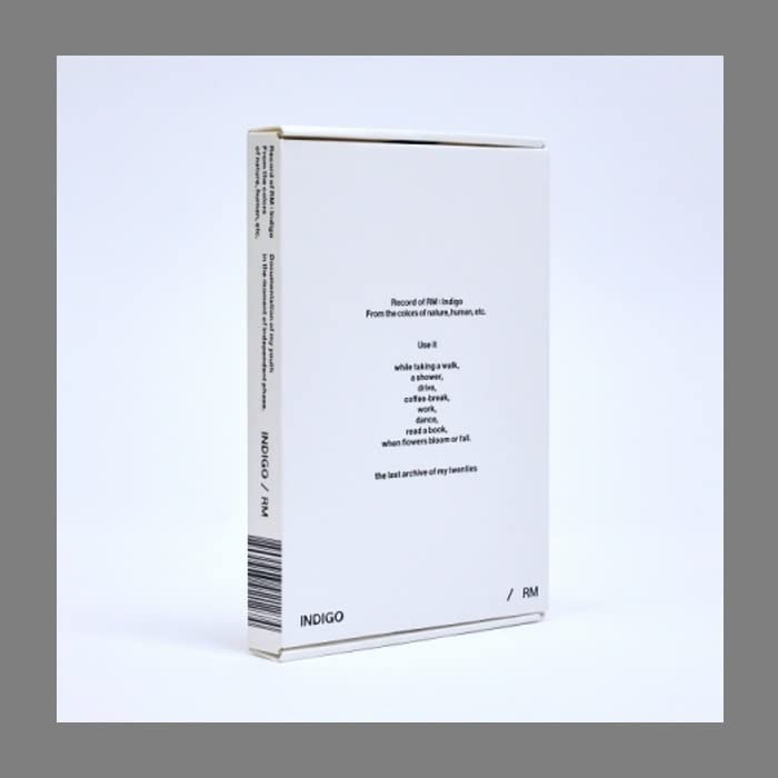 BTS RM Indigo 1st Solo Album Book Edition CD+1p Folding Poster On Pack+100p Book+2p PostCard+1p PhotoCard+1ea Fabric Card+1p Instant Photo+Tracking Sealed