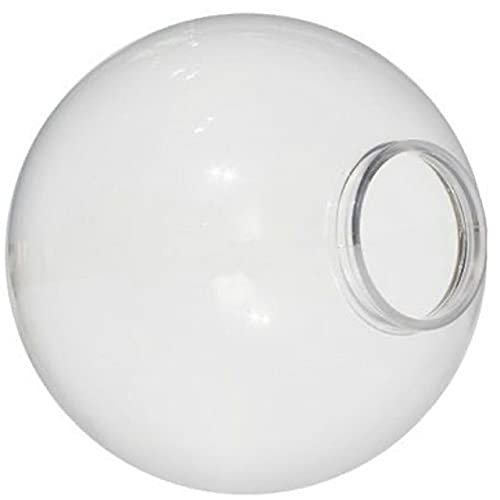 KastLite 12' Clear Acrylic Lamp Post Globe | Smooth Textured with 3.91' Fitter Neck | Manufactured in the USA