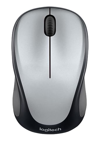 Logitech M317 Wireless Mouse, 2.4 GHz with USB Receiver, 1000 DPI Optical Tracking, 12 Month Battery, Compatible with PC, Mac, Laptop, Chromebook - Light Steel