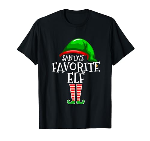 Santa's Favorite Elf Group Matching Family Christmas Gift,Short Sleeve T-Shirt