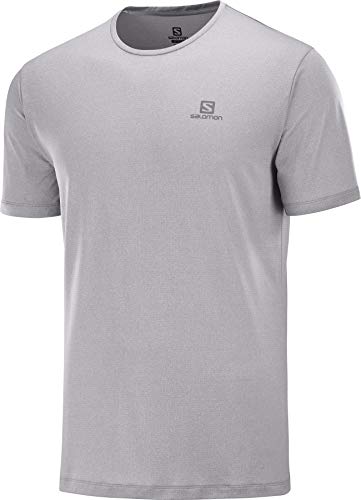 Salomon Men's Agile Training Tee, Alloy/Heather, XS