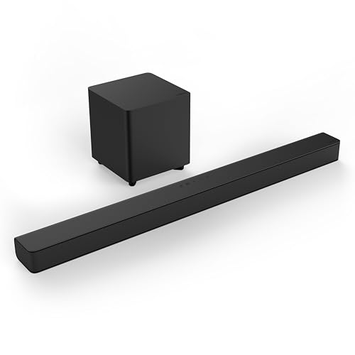 VIZIO V-Series 2.1 Home Theater Sound Bar with Dolby Audio, DTS Virtual:X, Bluetooth, Wireless Subwoofer, Voice Assistant Compatible, Includes Remote Control - V21x-J8