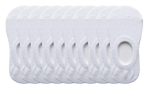 CHUNG Toddler Little Boys Girls Thin No Show Liner Cotton Socks Multi Solid Color White Summer 10 Pack, White, 2-4 Years