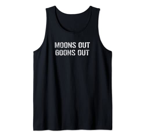 'MOONS OUT GOONS OUT' Awesome Retro Tank Top