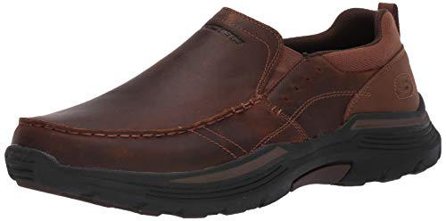 Skechers Men's EXPENDED-SEVENO Leather Slip ON Moccasin, CDB, 10.5 Medium US