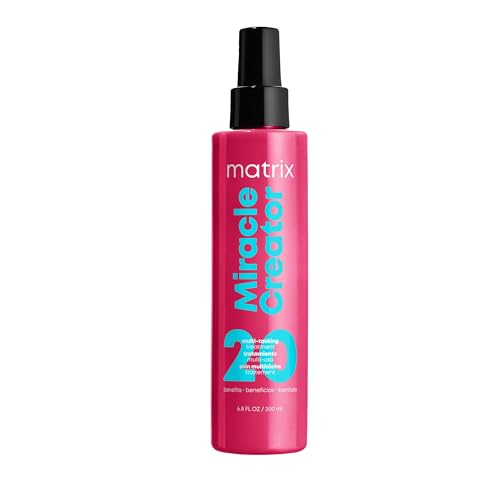 Matrix Miracle Creator Multi-Tasking Treatment Spray | Moisturize, Detangle, and Control Frizz | Heat Protectant | All Hair Types | Sulfate-Free | Adds Shine & Helps Prevent Breakage | 6.8 Fl. Oz.
