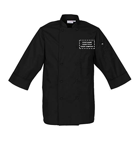 Chef Works Custom Men's Morocco Black Chef Coat - XL