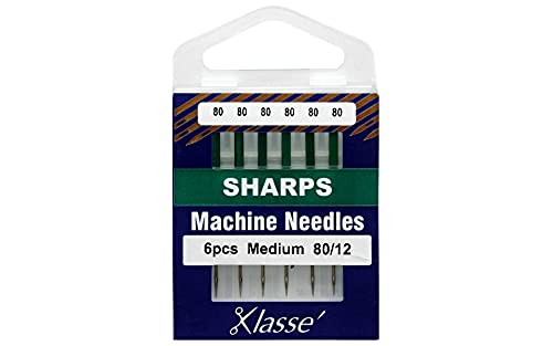 Klasse Machine Needle Sharps Size 80/12 6pc