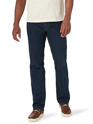 Wrangler Authentics Men's Regular Fit Comfort Flex Waist Jean, Dark Indigo, 38W x 30L
