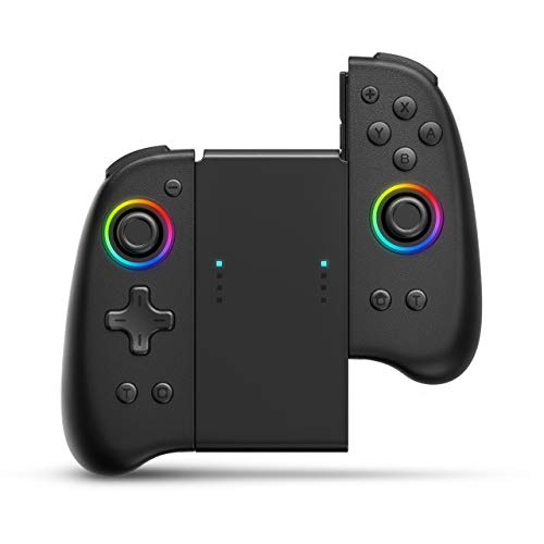 binbok Hall Effect Joystick Switch Joypad Controller for Switch/Switch OLED, Wireless Switch Controllers(L/R) with 8 LED Colors, Joy Pad Replacement for Switch Lite, Switch Joypad with Motion Control