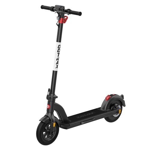 Gotrax G4 Electric Scooter, 10' Pneumatic Tires, Max 25 Mile Range and 20Mph Power by 500W Motor, Double Anti-theft Lock, Bright Headlight and Taillight, 500W Foldable E Scooter for Adult