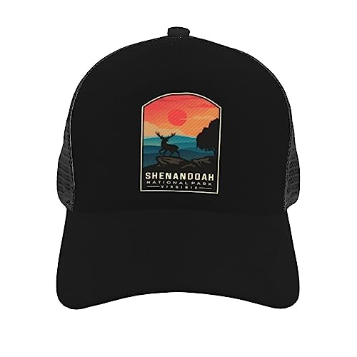 Mens Trucker Hats Hiking Snapback Trucker Hats Womens Mesh Cap Shenandoah National Park Cap