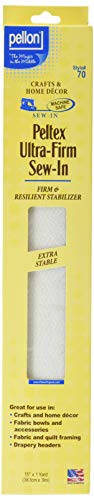 Pellon Ultra-Firm Sew stabilizer, 1 Pack, White