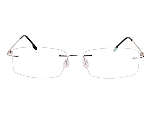 Agstum Titanium Alloy Flexible Rimless Hinged Frame Optical Eyeglasses Frames