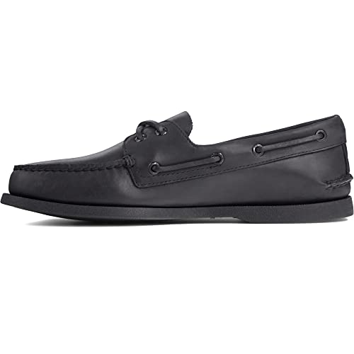 Sperry Men's Authentic Original 2-Eye Boat Shoe, Black, 10.5 M US