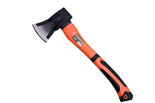 Edward Tools Wood Splitting Maul 17” - 3 lb. Axe and Sledge Combined - Forged Steel Head Hand Axe - Splitting Axe Splits Wood Better Than Camp Axe or Hatchet - Kindling Splitter - Rubber Sheath