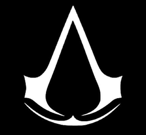 Assassin's Creed 6' Game Logo Decal Sticker for Laptop Car Window Tablet Skateboard - White